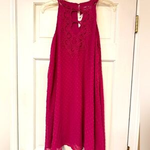 Francesca's Collections Pink Embellished Dress
